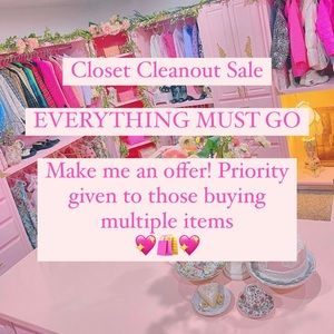 CLOSET CLEAN OUT SALE- CCO